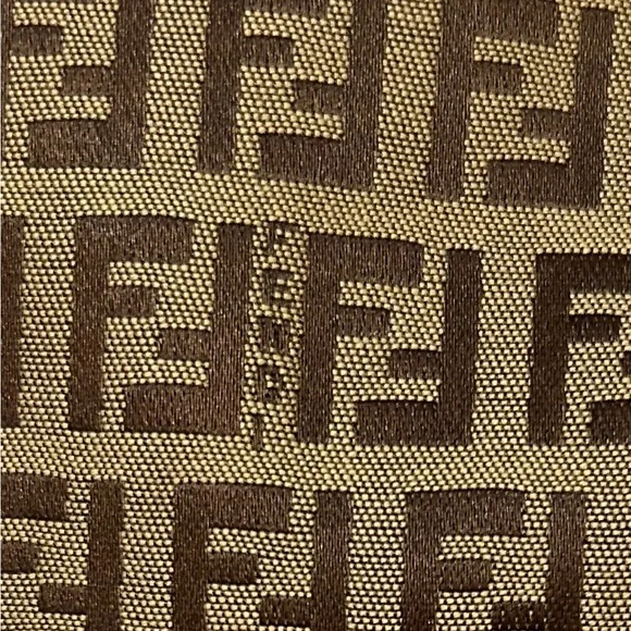 Fendi Zucca Brown Canvas Monogram Zipper Pouch & Fendi Box (EUC) - Picture 3 of 12